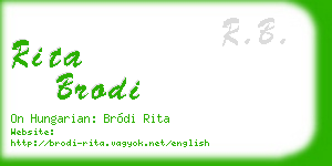 rita brodi business card
